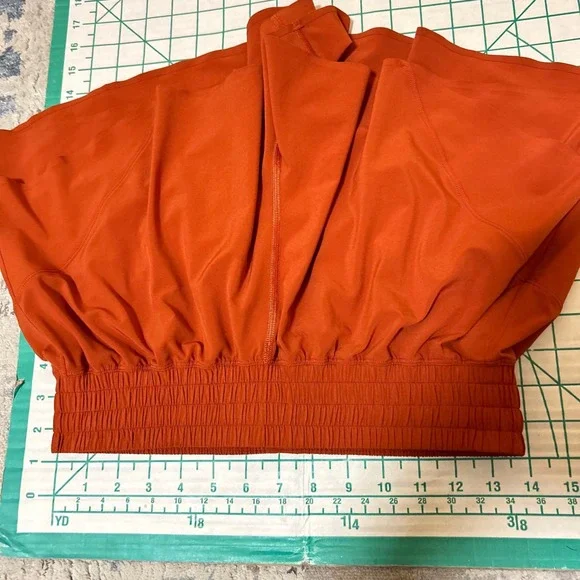 Lululemon Size M Court Rival High-Rise Short Burnt Orange Smocked Waist  LW7DKOS - Picture 4 of 11
